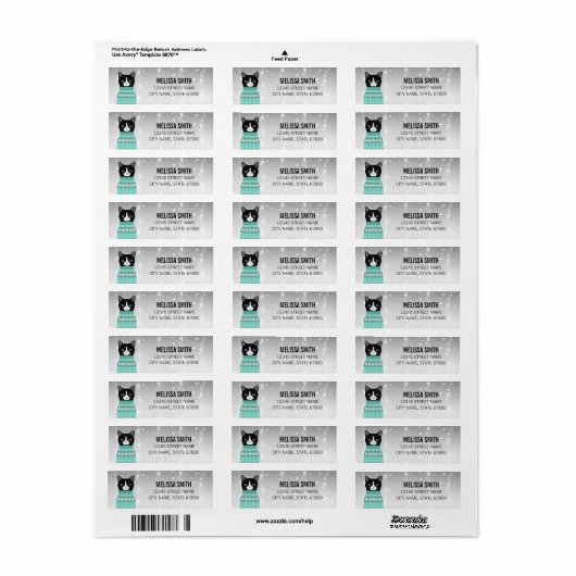 Kat Retour Adres Labels (Full Sheet)