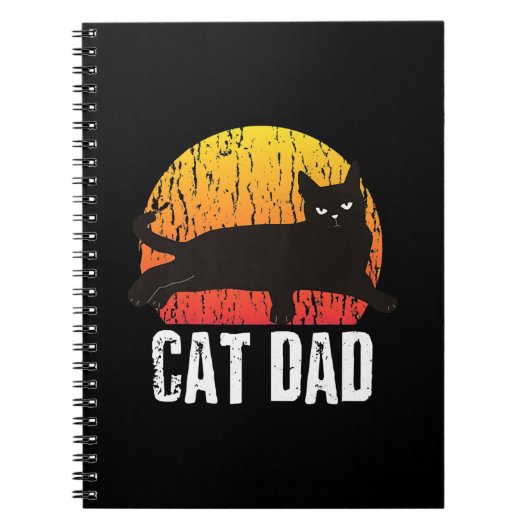 kat | Retro Dierlijk Cadeau Notitieboek (Voorkant)