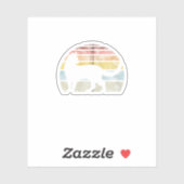  kat retro Kitten Halloween Gift Sticker (Vel)