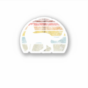 kat retro Kitten Halloween Gift Sticker