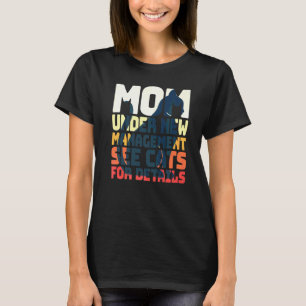 Kat Retro Schattige Kitten Moeder onder Nieuwe L T-shirt