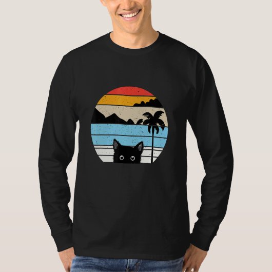 Kat Retro Stijl Dier 5 T-shirt (Voorkant)