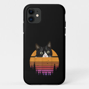 Kat Retro Stijl Zwarte Kat Vintage Stijl Kitten Ka Case-Mate iPhone Case