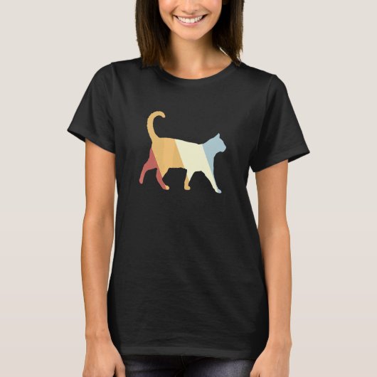Kat Retro Vintage 7 T-shirt (Voorkant)