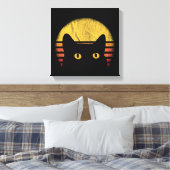 Kat Retro Vintage Canvas Afdruk (Insitu (Slaapkamer))