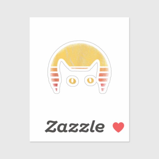 Kat Retro Vintage Sticker (Vel)