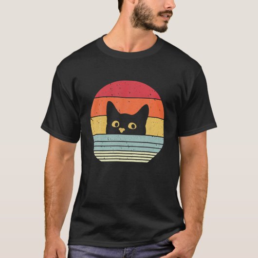 Kat. Retrostijl T-shirt (Voorkant)