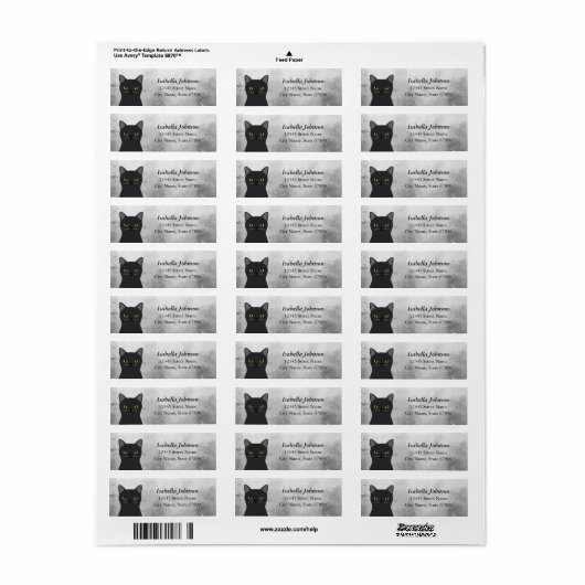 Kat Return Address Labels (Full Sheet)