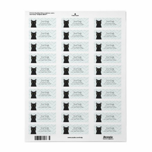 Kat Return Address Labels (Full Sheet)