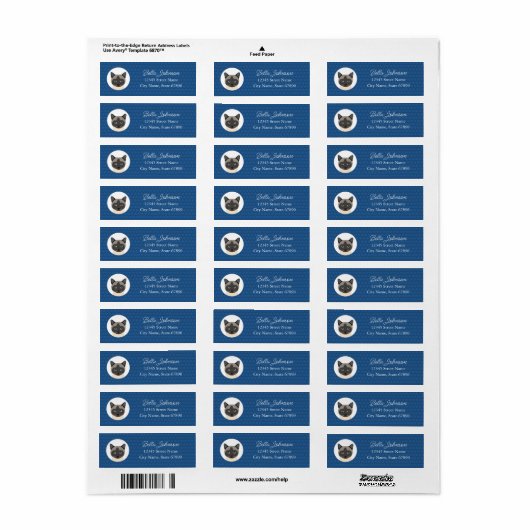 Kat Return Address Labels (Full Sheet)