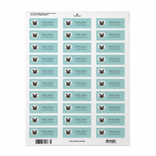 Kat Return Address Labels (Full Sheet)