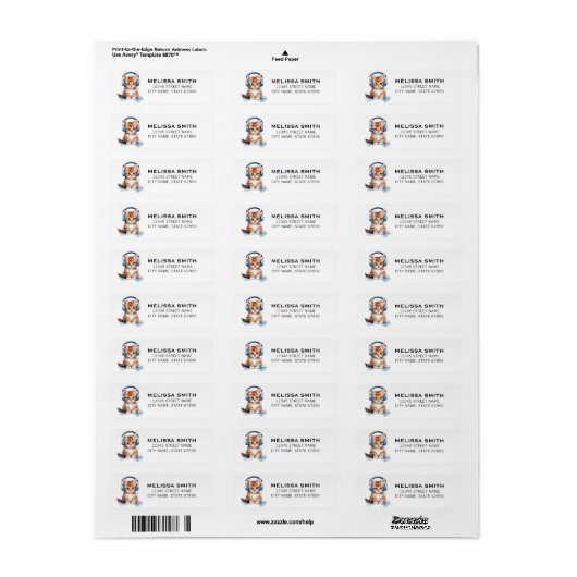 Kat Return Address Labels (Full Sheet)