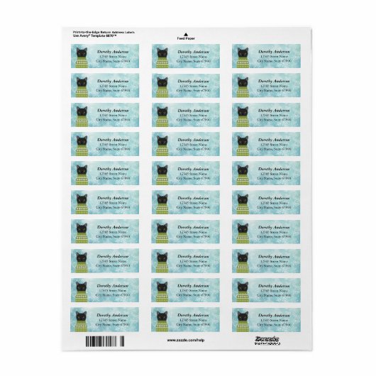Kat Return Address Labels (Full Sheet)