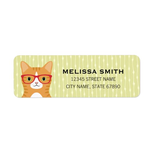 Kat Return Address Labels (Voorkant)