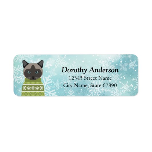 Kat Return Address Labels (Voorkant)