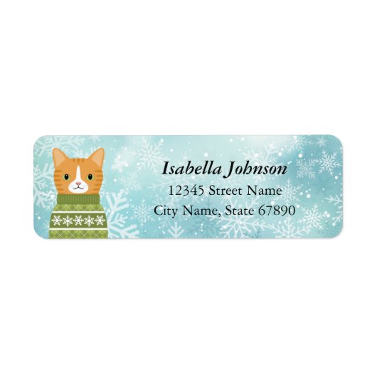 Kat Return Address Labels (Voorkant)
