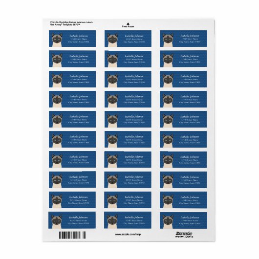 Kat Return Address Labels (Full Sheet)