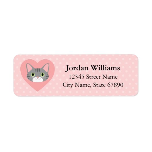 Kat Return Address Labels (Voorkant)