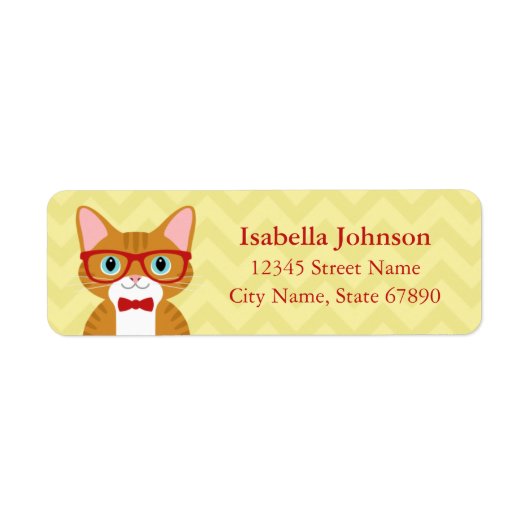 Kat Return Address Labels (Voorkant)