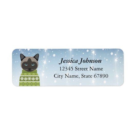 Kat Return Address Labels (Voorkant)
