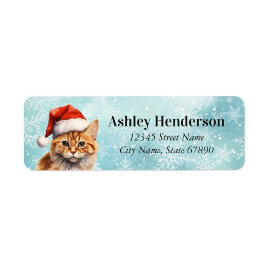 Kat Return Address Labels (Voorkant)