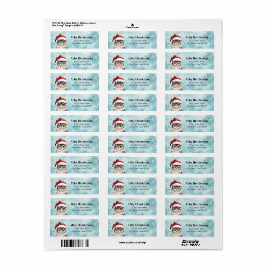 Kat Return Address Labels (Full Sheet)