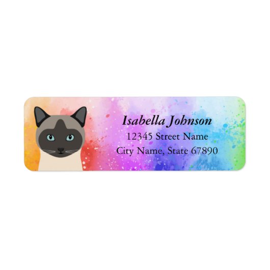 Kat Return Address Labels (Voorkant)