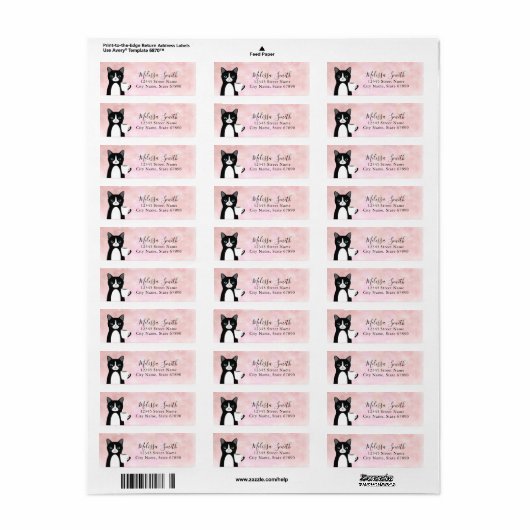 Kat Return Address Labels (Full Sheet)