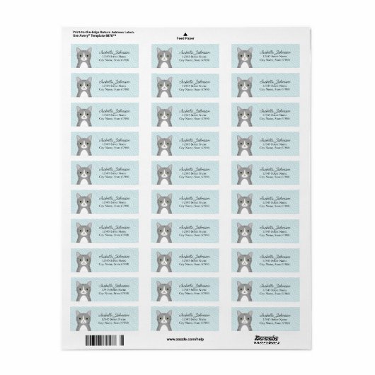 Kat Return Address Labels (Full Sheet)