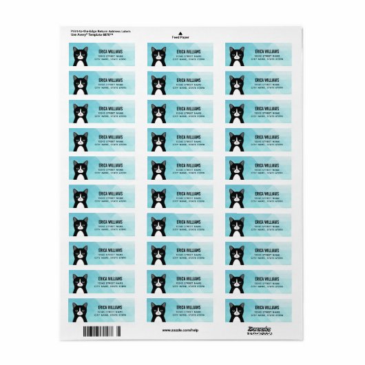 Kat Return Address Labels (Full Sheet)