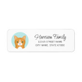 Kat Return Address Labels (Voorkant)