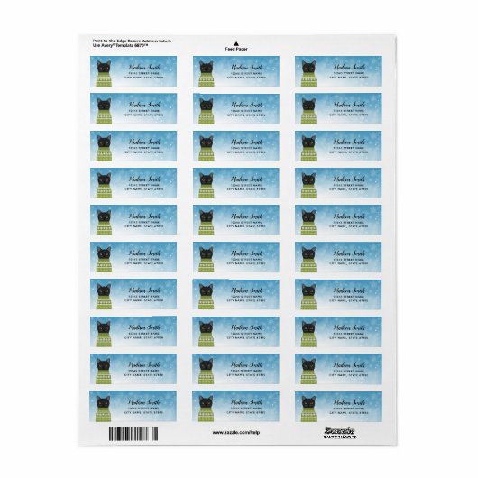 Kat Return Address Labels (Full Sheet)