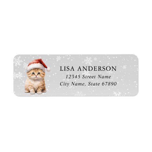 Kat Return Address Labels (Voorkant)