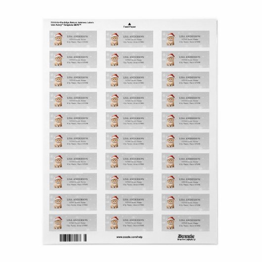 Kat Return Address Labels (Full Sheet)