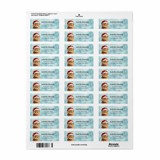 Kat Return Address Labels (Full Sheet)