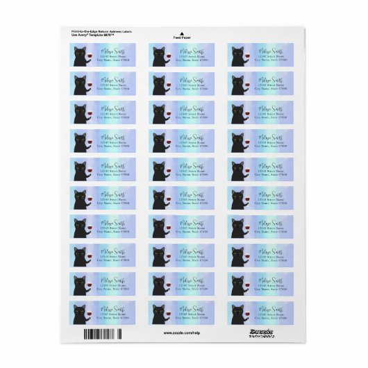 Kat Return Address Labels (Full Sheet)