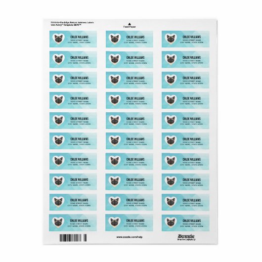 Kat Return Address Labels (Full Sheet)