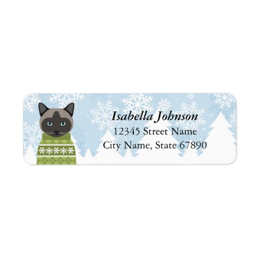 Kat Return Address Labels (Voorkant)