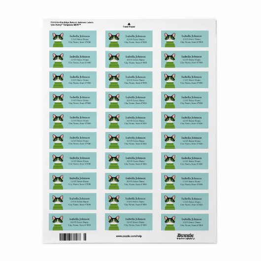 Kat Return Address Labels (Full Sheet)