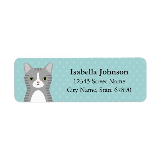 Kat Return Address Labels (Voorkant)