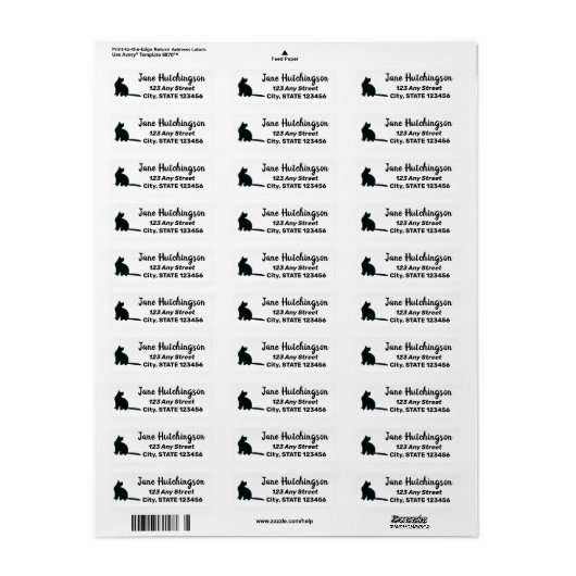 Kat Return Address Labels (Full Sheet)