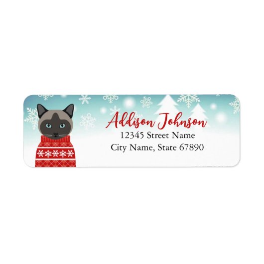 Kat Return Address Labels (Voorkant)