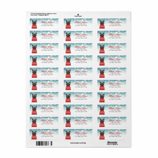 Kat Return Address Labels (Full Sheet)