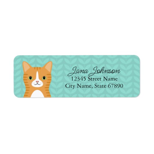 Kat Return Address Labels (Voorkant)
