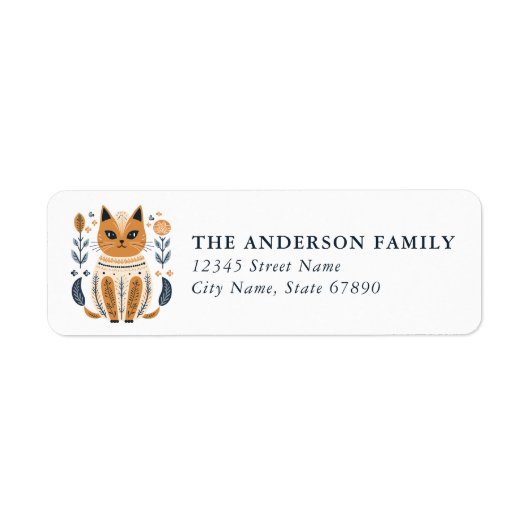Kat Return Address Labels (Voorkant)