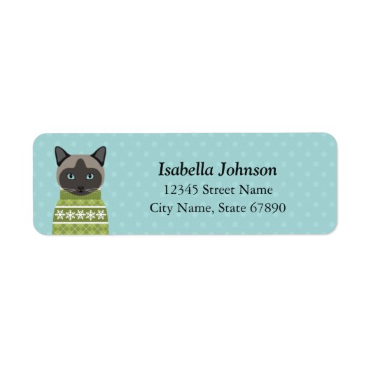Kat Return Address Labels (Voorkant)