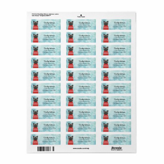 Kat Return Address Labels (Full Sheet)