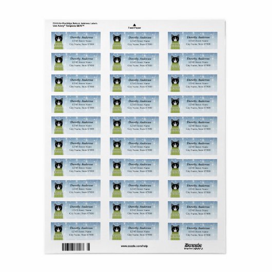 Kat Return Address Labels (Full Sheet)