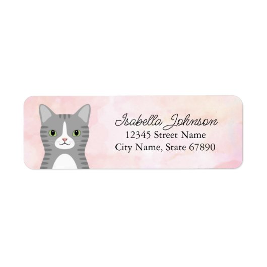 Kat Return Address Labels (Voorkant)