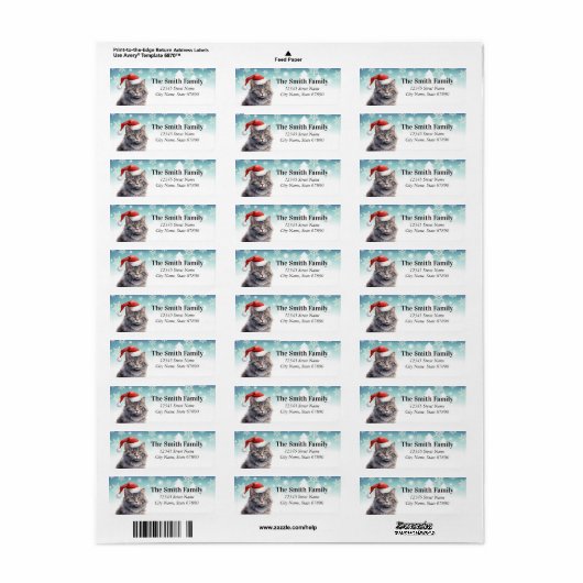 Kat Return Address Labels (Full Sheet)